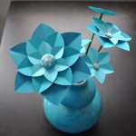 Teal Paper Flowers (Copyright © 2010 Ashley D. Hairston)